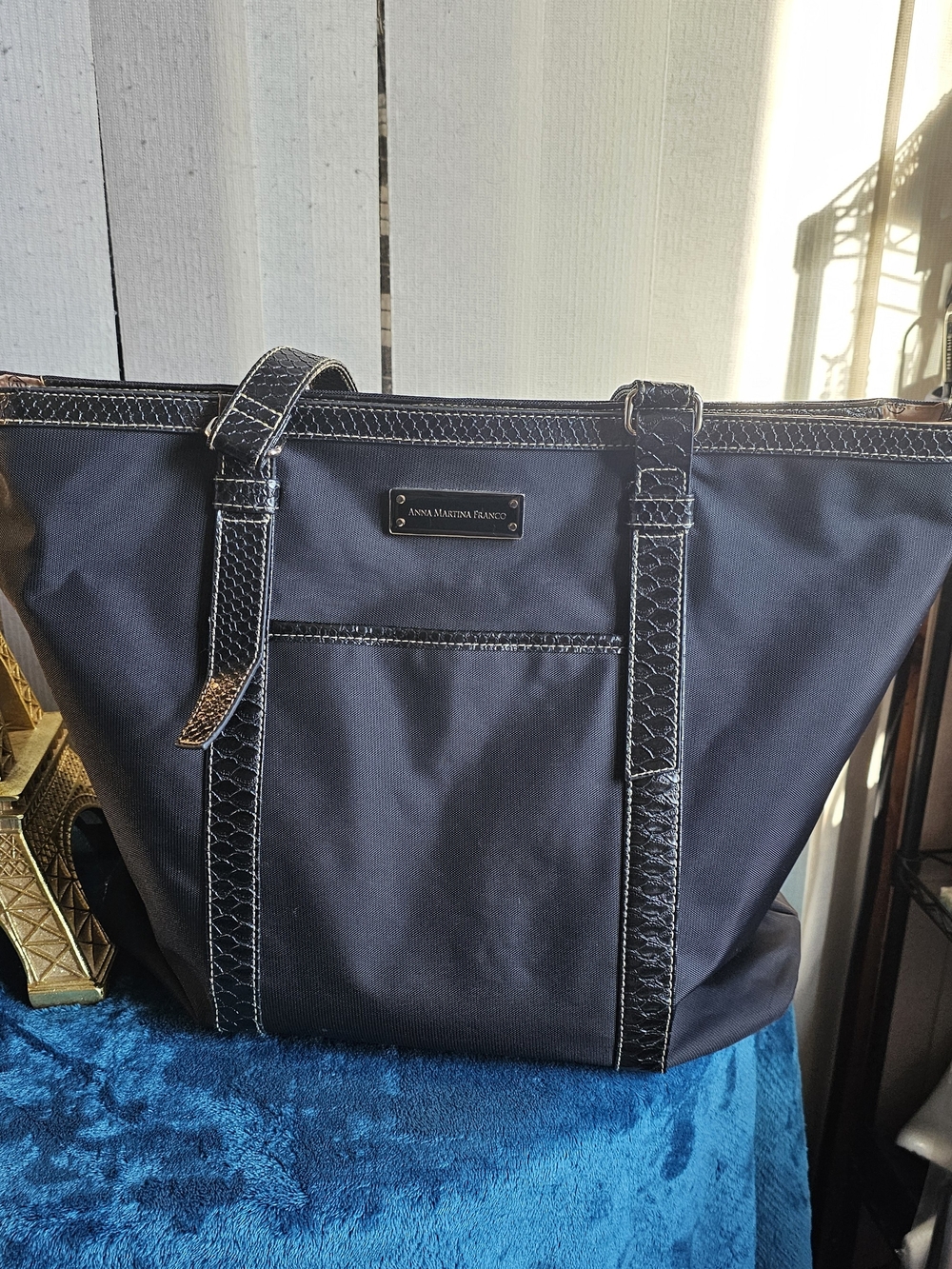 Men's Black Tote Bag